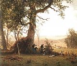 Albert Bierstadt Canvas Paintings - Guerrilla Warfare (Picket Duty In Virginia)